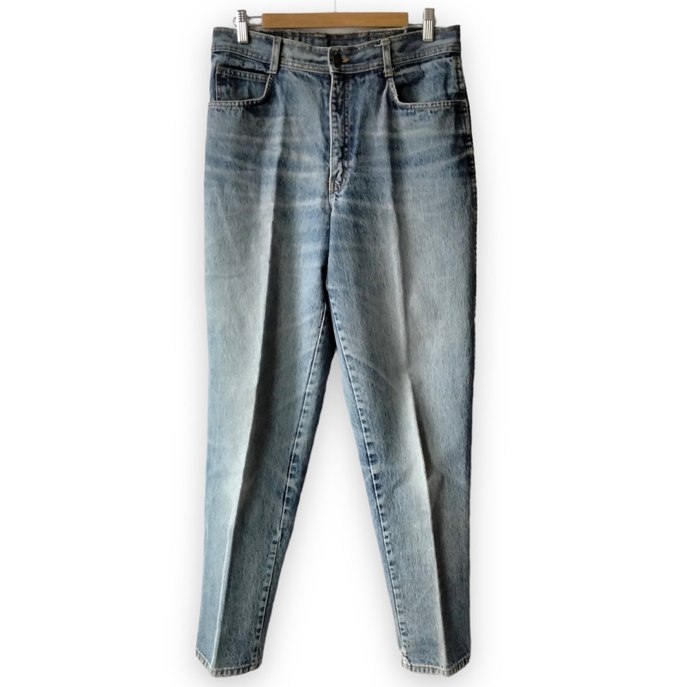 Vintage 80s Boyfriend Jeans 5-pocket Distressed Denim 33 x 34 About Size 14